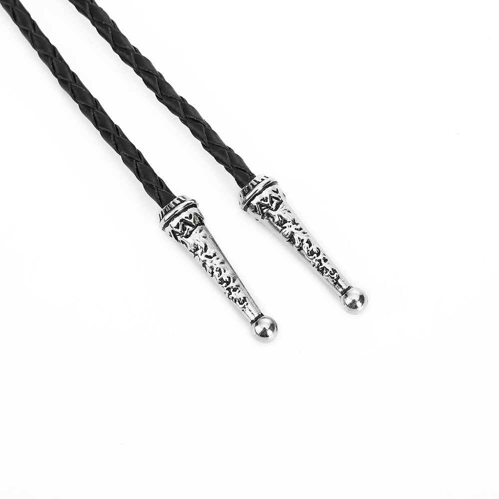 Stone Bolo Tie Native American Style Western Necklace