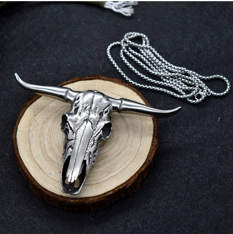 Western Longhorn Skull Necklace