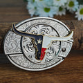 American Pride Belt Buckle Patriotic Western White Cowboy Buckle