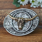 Antique Silver Western Cowboy Belt Buckle