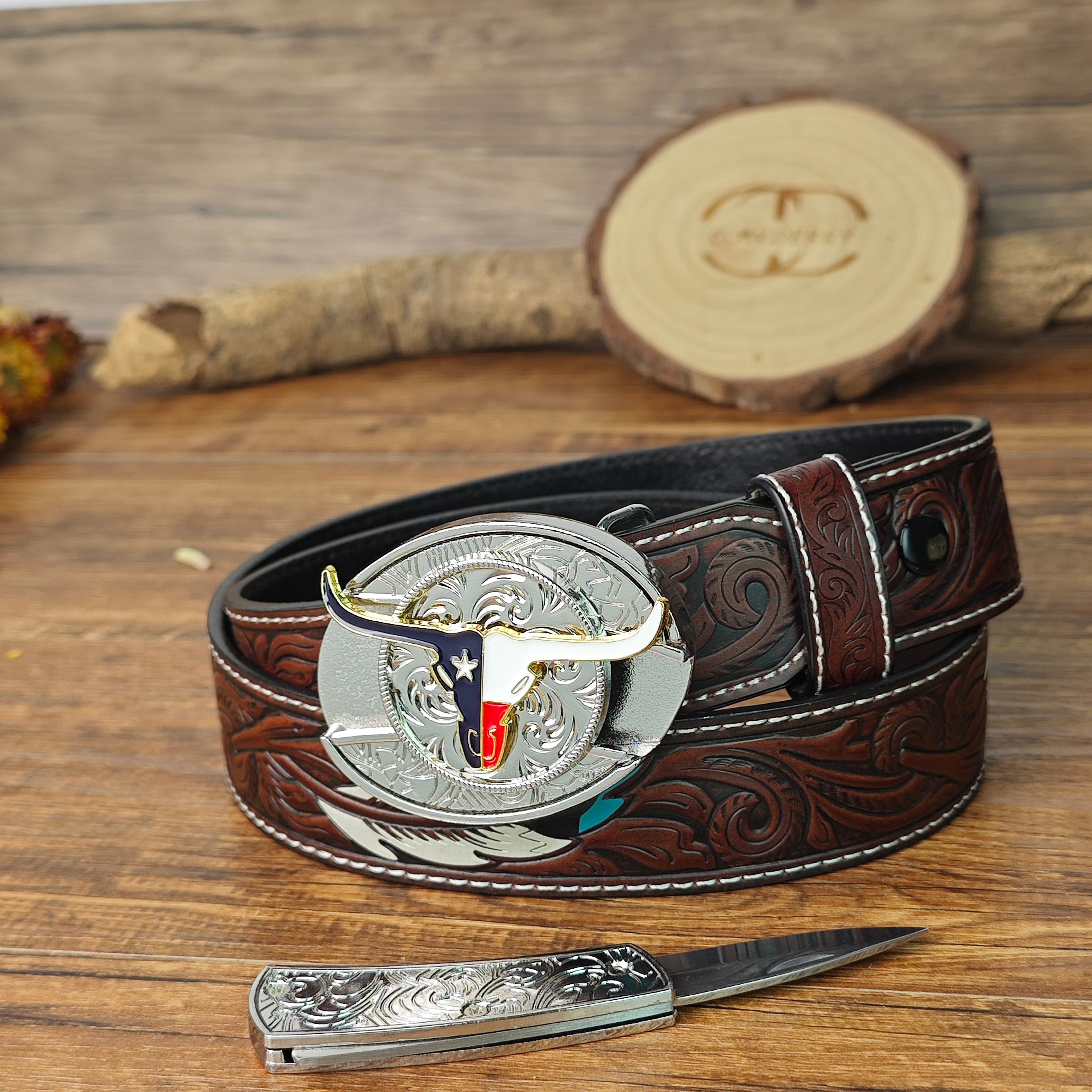 Texas Longhorn Western Belt