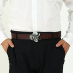 Cowboy Skull Belt Buckle Gothic Western Statement Accessory