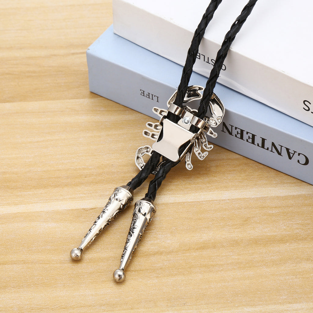 Scorpion Bolo Tie Western Zodiac Statement Necklace for Men and Women