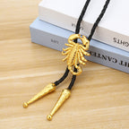 Scorpion Bolo Tie Western Zodiac Statement Necklace for Men and Women