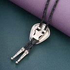 Stone Bolo Tie Native American Style Western Necklace