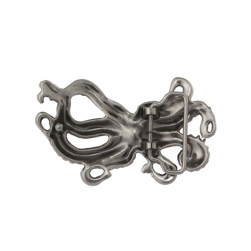 Antique Silver Octopus Belt Buckle for Men and Women