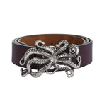 Antique Silver Octopus Belt Buckle for Men and Women