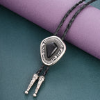 Stone Bolo Tie Native American Style Western Necklace