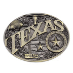 TEXAS Longhorn Pangolin Brown Western Belt Buckle