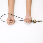 Vintage Brass Compass Star Bolo Tie Western Braided Leather Necklace