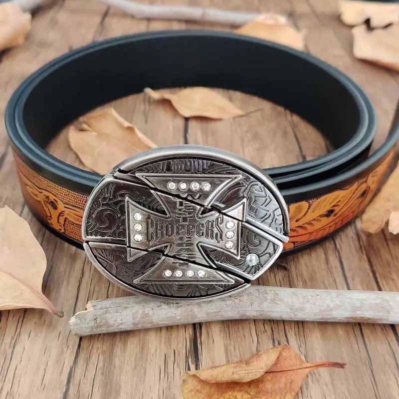 Cool Belt Buckle With Cowboy Country Utility Belt