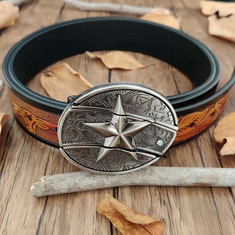 Cool Belt Buckle With Cowboy Country Utility Belt