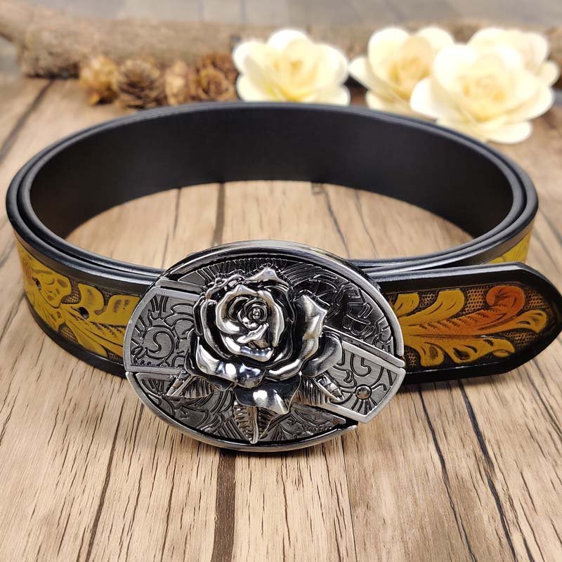 Cool Belt Buckle With Cowboy Country Utility Belt
