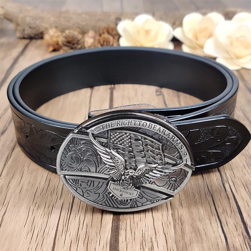 Cool Belt Buckle With Western Black Country Utility Belt