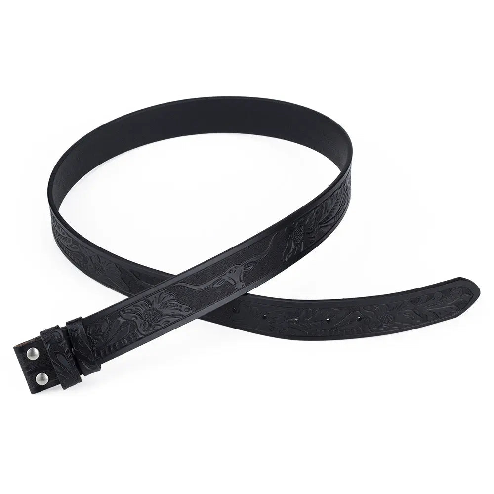 Cool Belt Buckle With Western Black Country Utility Belt