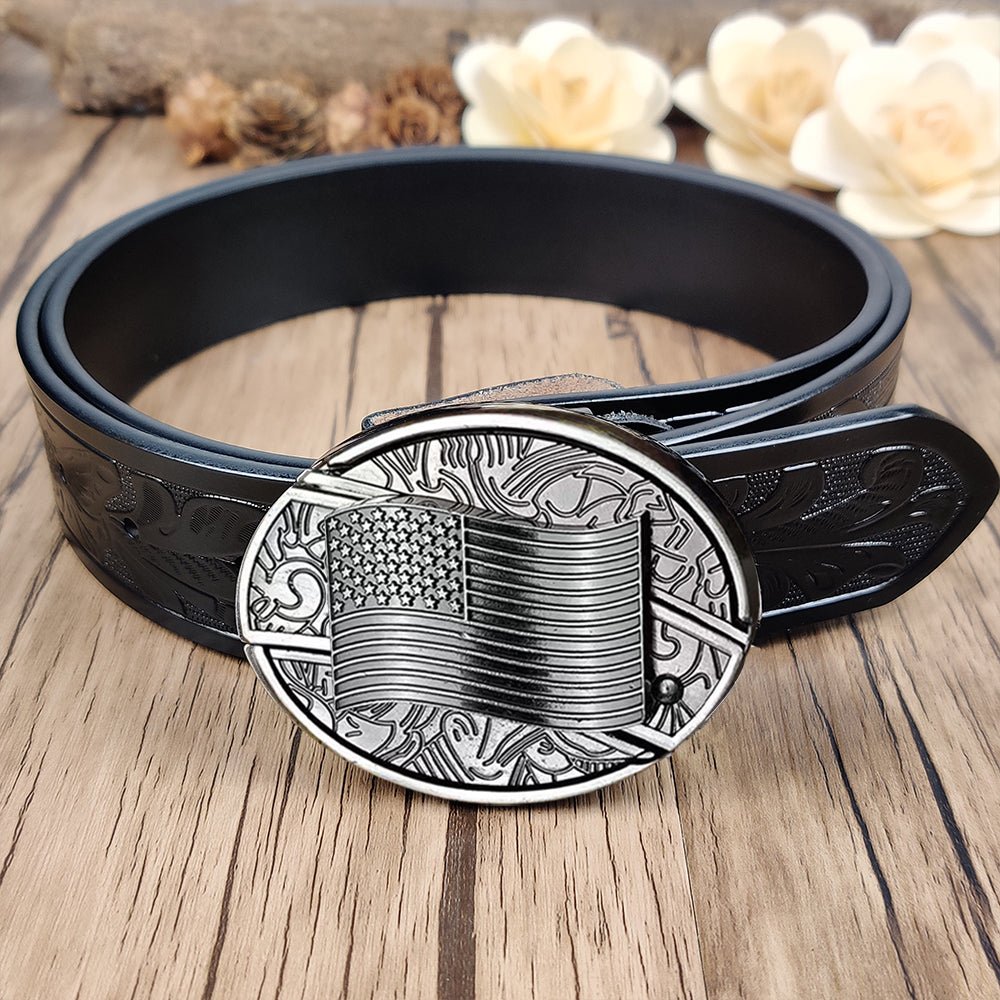Cool Belt Buckle With Western Black Country Utility Belt