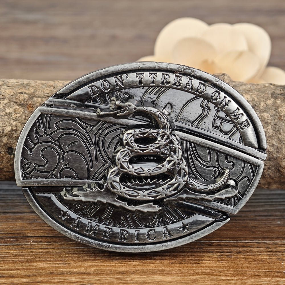 Metal Oval Cowboys Belt Buckle