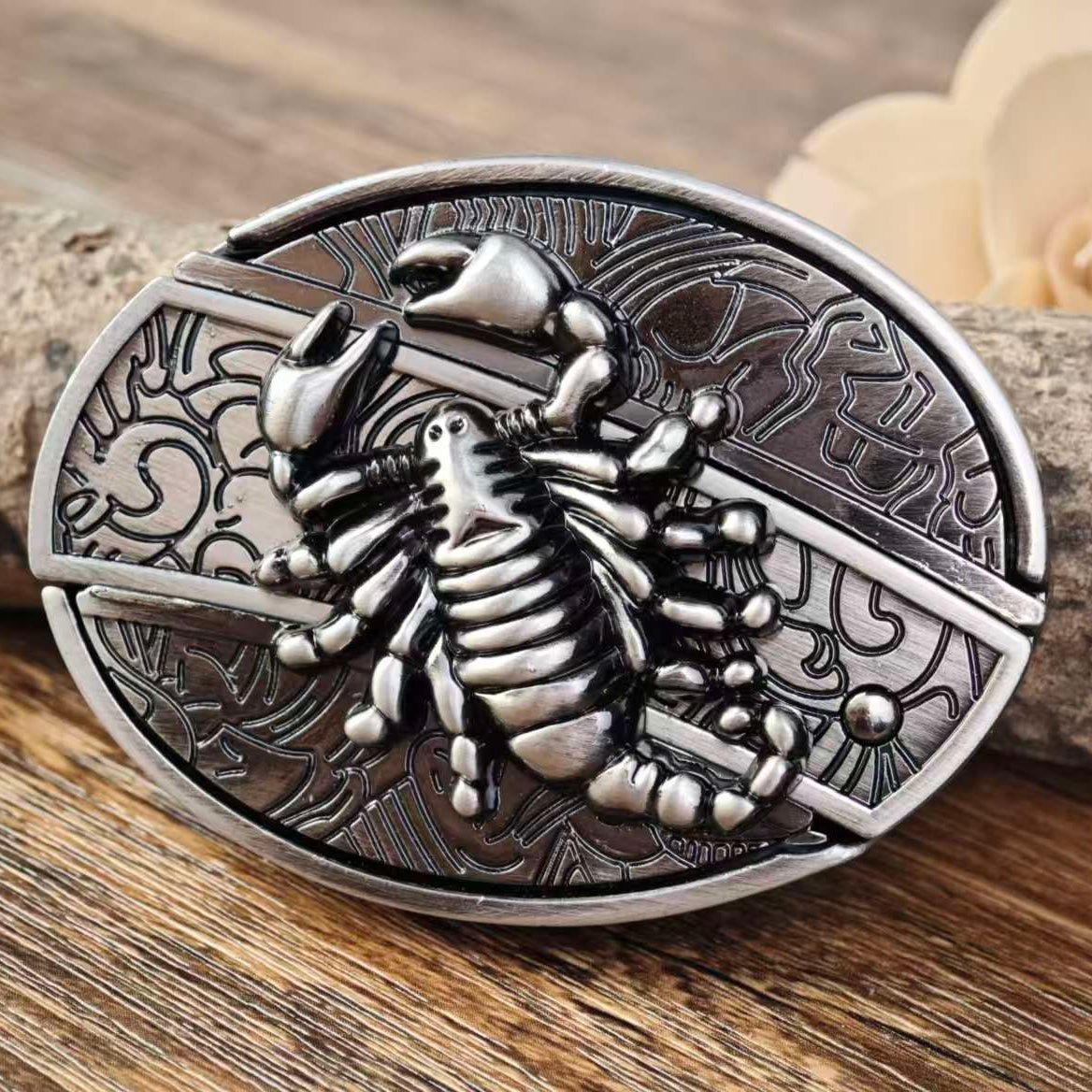 Metal Oval Cowboys Belt Buckle
