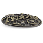 TEXAS Longhorn Pangolin Brown Western Belt Buckle