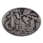 TEXAS Longhorn Pangolin Brown Western Belt Buckle