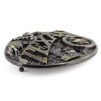TEXAS Longhorn Pangolin Brown Western Belt Buckle