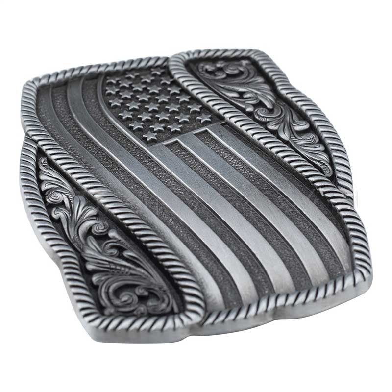 United States American Flag Western Belt Buckle