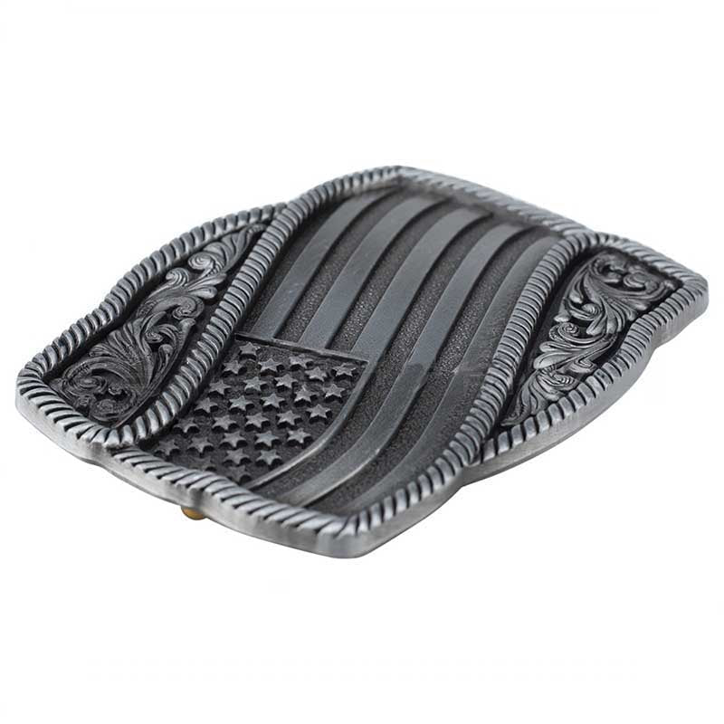 United States American Flag Western Belt Buckle