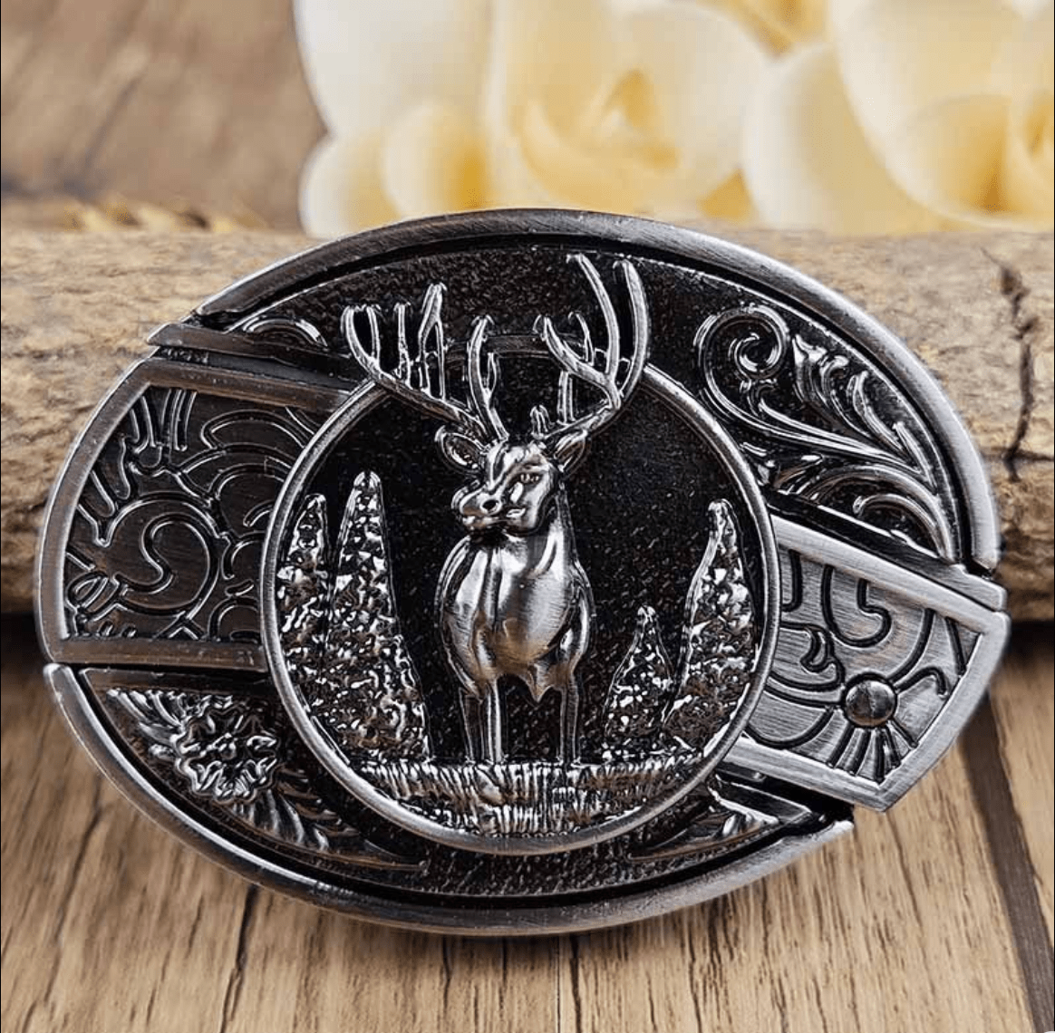 Western Deer Belt Buckle for Cowboys and Cowgirls