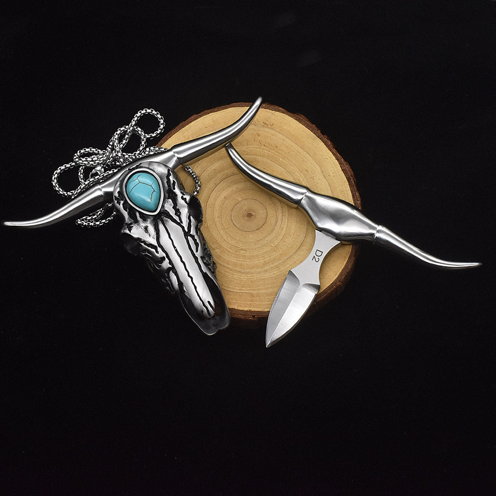 Western Longhorn Skull Necklace