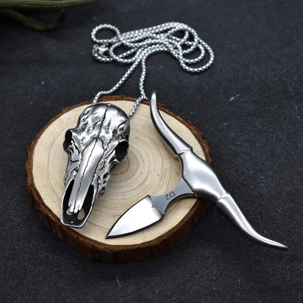 Western Longhorn Skull Necklace