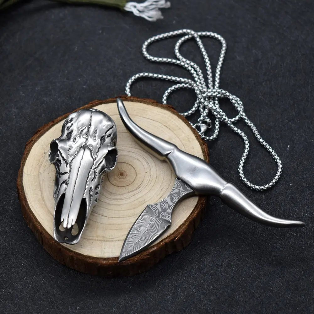 Western Longhorn Skull Necklace